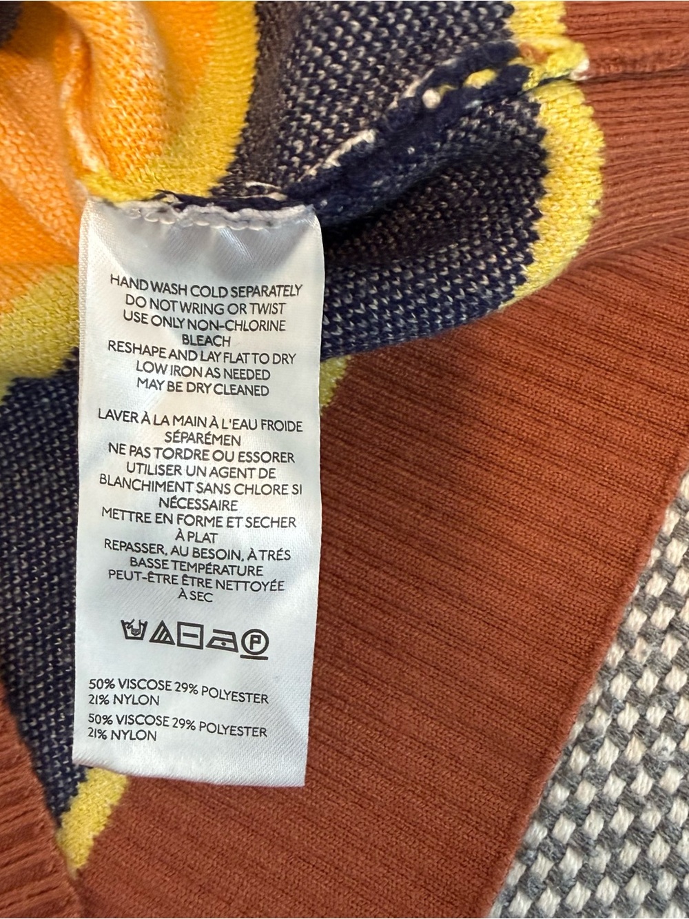 Anthropologie The Montana Mock-Neck Half-Zip Sweater by Maeve XS Brown Motif - Picture 8 of 10